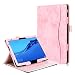 Produktbild Huawei MediaPad T5 10 / M5 Lite 10 Hülle - PU Lederhülle Schutzhülle Cover Tasche mit Stylus-Halterung für Huawei MediaPad T5 / M5 Lite Tablet-PC (25,6 cm, 10,1 Zoll) 2018 Modell, Rosa