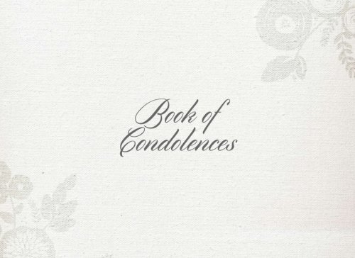Book Of Condolences: Grey Design | Message Book |Keepsake | Guest Book for Friends & Family to write in, 70 lined pages, 8.25x6in