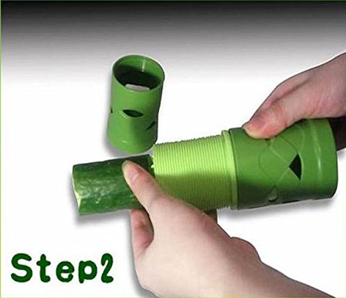 Gurkenschneider, Julienne- & Spiralschneider, gurkenhobel für Gemüse, Zoodles, Kreieren Gesunder, Kohlehydratfreier, Glutenfreier, Köstlicher Speisen Nach Der Paleo-Diät! Zucchini Spiral Schneider, Gemüsehobel (Grün) - 4