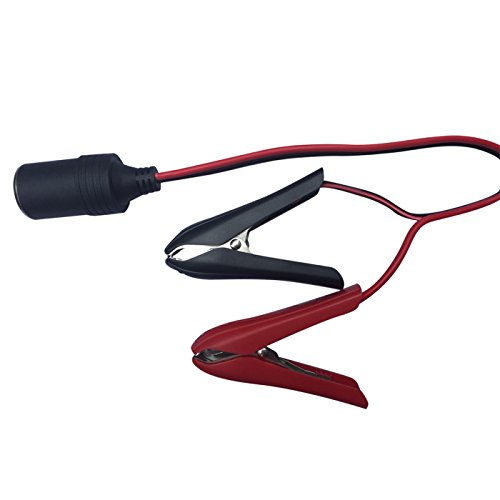 12V 24V Battery Clip on Car Cigarette Lighter Socket Adapter Extension Cord