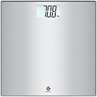 Etekcity Bilancia Pesapersone Professionale Elettronica Acciaio Inossidabile, Bilancia Pesa Persona Digitale 180kg/400lb con LCD Schermo Retroilluminato, Spegnimento Automatico, Argento