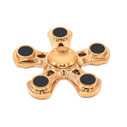 XQL Novelty Shaped Design Finger Spinner Relieve Stress and Anxiety Fidget Toy for Children and Adults Gold4 XQL Novelty Shaped Design Finger Spinner Relieve Stress and Anxiety Fidget Toy for Children and Adults Gold4