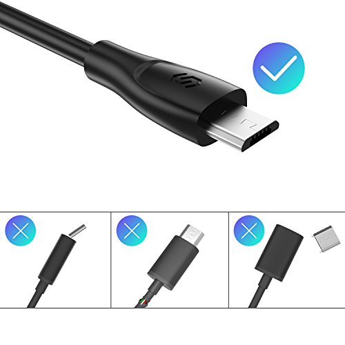 Micro USB Kabel Syncwire UNBREAKcable – Lebenslange Garantieserie – [High Speed Sync und Ladekabel] 2.4A Ladekabel Samsung für Android Smartphones, Samsung, HTC, Sony, Nexus und mehr – 1m/3,3ft Schwarz - 2