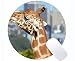 Produktbild Spiel-Mäusematte, lustige Tiergiraffe Mauspad Genähte Grenze