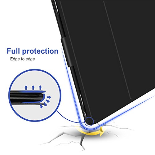 Huawei MediaPad M3 Lite 10.1 hülle, IVSO hochwertiges PU Leder Etui hülle Tasche Case – mit Standfunktion, super 360° Anti-Wrestling, ist für Huawei MediaPad M3 Lite 10.1 Tablet-PC perfekt geeignet (Schwarz) - 5