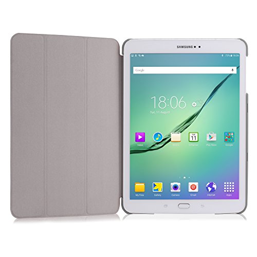 MoKo Samsung Galaxy Tab S2 9.7 Hülle – Ultra Slim PU Leder Tasche Schutzhülle Schale Smart Case mit Auto Sleep/Wake up Funktion und Standfunktion für Galaxy Tab S2 9.7″ Android 5.0 Tablet-PC, Grau - 3