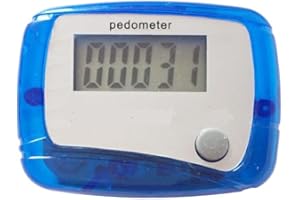 CLSSLVVBN Portable Color Random Pedometer with Clip LCD Running Walking Hiking Step Counter Fitness Electric Counting Tool