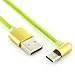 Produktbild zanasta Magnetisches USB C Ladekabel 1m - Praktischer USB Type C Magnetstecker mit Flexiblem Kabel [Knickschutz] zum Laden Grün