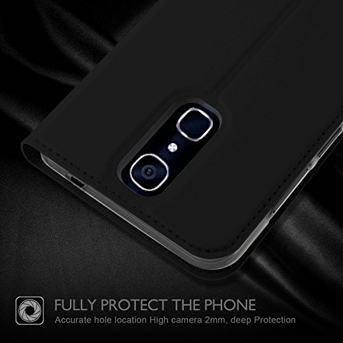 Cubot X18 HÃ¼lle, KuGi Cubot X18 Flip Bookstyle Kompletter Schutz Mit Magnetverschluss und Standfunktion Tasche Etui Cover Case SchutzhÃ¼lle fÃ¼r Cubot X18 Smartphone (Schwarz)