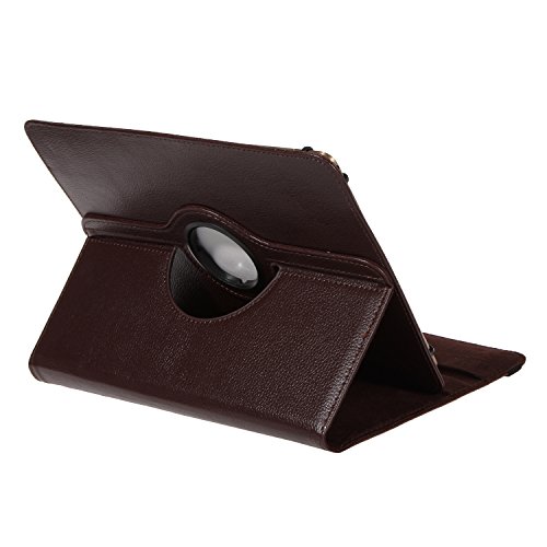 Universal Rotation Tasche für Tablet Modelle in 7, 8 oder 10 Zoll Größe Case Schutz Hülle Cover (10 Zoll, Braun) - 2