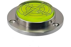 UMEI 50 mm Skala Hochpräzise horizontale Blase Aluminiumgehäuse Bullseye Spirit Bubble Surface Level Runde Neigungsmesser für Vermessungsinstrumente und Tribrachs,