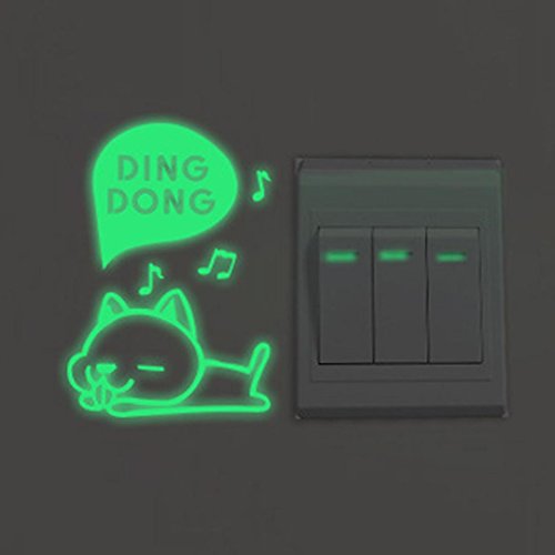 Preisvergleich Produktbild sunnymi Kreativ Hund Muster Licht Schalter Aufkleber Lumineszierendes Glühen Im Dunkeln