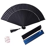 china stoffe meterware Größe: Der Faltfächer ist ca. 21 cm (8,27 Zoll) lang und der maximale Durchmesser beträgt 40 cm(15,75 Zoll)