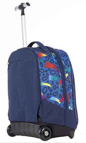 TROLLEY INVICTA - MIX -2en1 Sac à dos à roulettes avec bretelles escamotable - bleu 35Lt