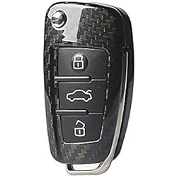 T-carbon étui en Fibre de Carbone à Distance Porte-clés 3 K Highlight Vernis sans clé Housse de Protection pour Audi A1 A3 A4L A6 Q3 Q7 TT S3 S6 Q3