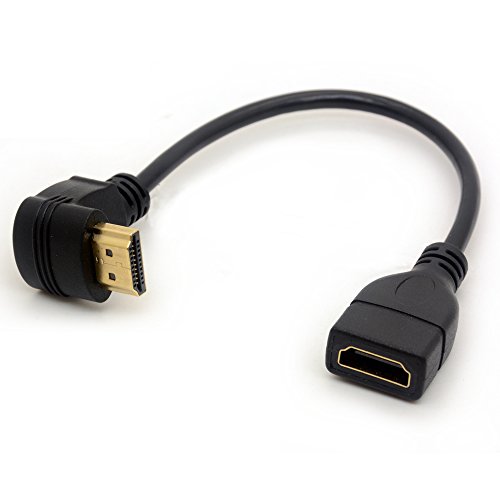 270 Grad HDMI Kabel Rechtwinklige HDMI Verlängerungsleitung Male zu weiblichen Adaptern mit Ethernet Unterstützungen Auflösungen 4K UHD 3D für HDTV TFT LCD Monitoren 20 cm (270 Grad)