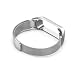 Produktbild Für Samsung Galaxy fit-e / R375 Armband,Ersatzarmband Milanese Magnetic Bracelet Ersatz-Uhrenarmband Sport Edelstahlarmband Zubehörteil Metall Edelstahl Armbänder für Herren Damen (Silver)
