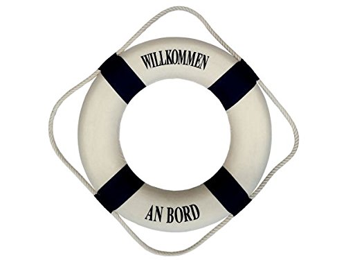 Rettungsring "Willkommen an Bord", blau, 35cm