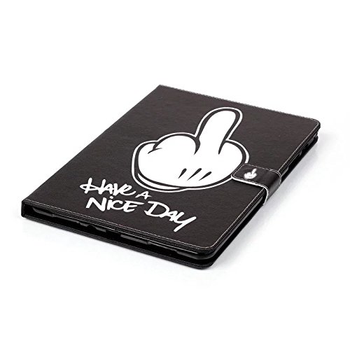 Samsung Galaxy Tab A 9.7 SM-T550 Hülle, Deenor Bunt Malerei und Stilvoll Zeichnung Brieftasche Case Buch-Stil PU Leder Flip Protective Stand Tasche Schutzhülle Hülle für Samsung Galaxy Tab A 9.7 SM-T550. (Middle Finger) - 6