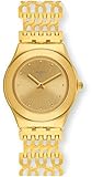 Swatch Damen Digital Quarz Uhr mit Edelstahl Armband YLG132G
