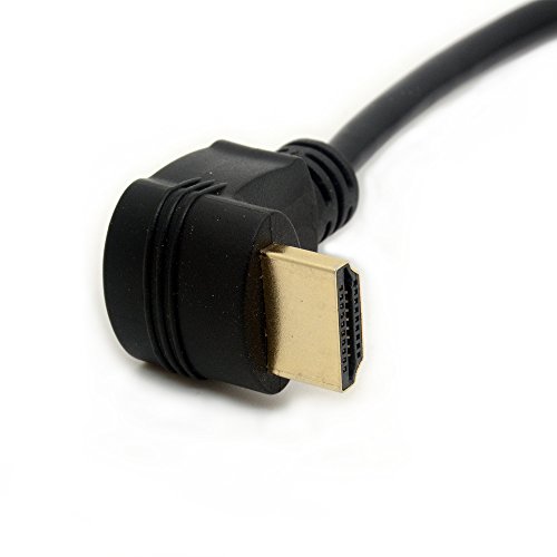 90 Grad HDMI Kabel Rechtwinkliges HDMI Verlängerungskabel Stecker auf Buchse Adapter mit Ethernet Unterstützt Auflösungen 4K UHD 3D für HDTV TFT LCD Monitore 20 cm (90 Deg) - 2