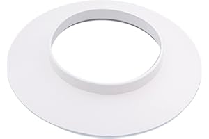 TYGERIX Coprimuro Bianco da 100 mm | Rosetta in PE Rinforzato per Copertura Tubi di Caldaie Stufe e Impianti | Resistente al calore | Prodotto Certificato