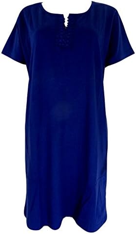 Women's Ex UK High St Short Sleeve Pure Cotton Nightie Nightdress (14 -16)