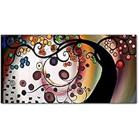 I Colori del Caribe Quadri Moderni con Alberi Astratti Dipinti A Mano su Tela Albero Quadro Moderno per Salone Salotto Ufficio Alta QAULITA' Made in Italy - GOREL