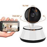 ♥ Mini monitor WiFi Sistema de seguridad inteligente para el hogar con cámara IP, resolución HD 720P, proporciona una imagen clara, lente IR incorporada, admite visión nocturna