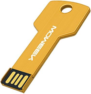 Moweek M05 Mini Key Chain USB 2.0 Flash Drives 4GB Pen drives Waterproof Metal thumb Drive (yellow)