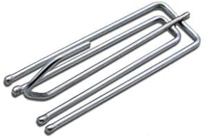 iPEAK 40 Pack Curtain Hooks Metal Pinch Pleat Header Tape Pins Heavy Duty Deep Prong Hook (Silver)