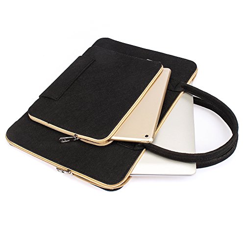 Tasche mit Zubehörfach für Laptop 33cm( 13,3Zoll ) von Colleer,Tasche mit Zubehörfach für Laptop 13,3Zoll (33cm ) von Colleer, Schutzhülle / Etui / Case für Microsoft Surface Pro 3/4 Tablet und 13“ MacBook Air (Schwarz, Laptop 13,3 Zoll (33cm )) - 5