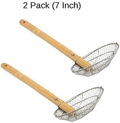 Helen Chen's Asian Kitchen 5-inch Spider Strainer (7-Inch, 2 Pack) by HIC Brands That Cook
