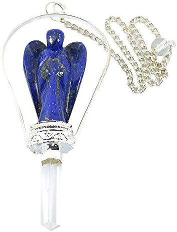 Reiki Crystal Products Lapis Lazuli Angel Dowser Pendulum Crystal Dowser Crystal Pendulum Stone Dowser Stone Pendulum for Reiki Healing Dowser Crystal Healing Pendulum (Color : Blue)