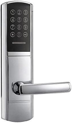 Electronic Door Lock Code, 2 ID Cards, 2 Mechanical Keys Touch Screen Keypad Digital Password Lock Keyless , Left Push