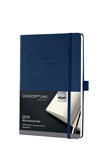 Preisvergleich Produktbild Sigel C1962 Wochenkalender 2019, ca. A5, Hardcover, dunkelblau, CONCEPTUM - weitere Modelle