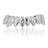 FasterS HQ PRE-MADE Unique 14K Silver plated Bottom Grillz