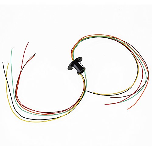 BQLZR 0,49 „“Durchmesser 240V Black Metal 6 Draehte 250 Upm Jeder 2A 3.5MM Bohrungsgroesse Testgeraete Kapsel Schleifring - 3
