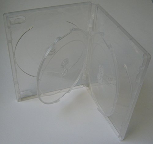 Kronenberg24 Profi DVD Hüllen 6fach 15mm transparent - 10 Stück