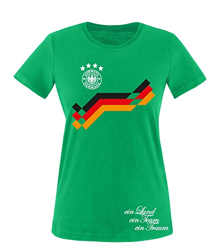 Luckja EM 2016 Deutschland Trikot Wunschname und Wunschnummer Motiv 11 Damen T-Shirt