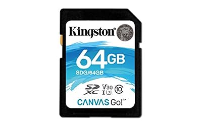 Kingston Tarjeta SD -( SDG/64GB ) SD Canvas Go! Idéal pour les Appareils Photos DSLR; les Drones et Autres Appareils Compatibles avec les Cartes SD