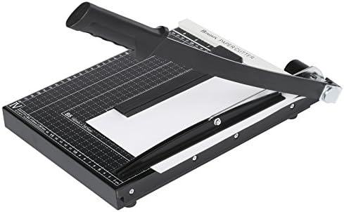 Oliote Paper Cutter, Professional Heavy Duty A4 Paper Trimmer Paper Cutter Guillotine Photo Card Cutting with Automatic Security Safeguard for Home Office, Black