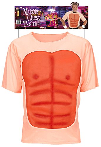 maglietta con addominali stampati