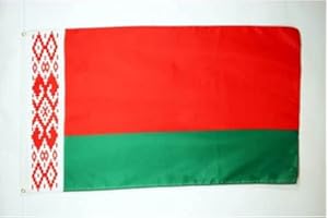 AZ FLAG Flagga Vitryssland 150x90 cm Vitrysk Lätt Polyester 2 Öljetter | Inomhusbruk dekorativ flagga Беларусь dubbelsydda sömmar och förstärkta kanter med metallöljetter