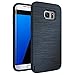 Produktbild Ruida -eur Galaxy S7 Edge Hülle, Dual Layer Brushed Armor Case, Hybrid PC+TPU Silikon mit Kickstand mit Kartenfach Handyhülle Multi-Winkel Ständer 2 in 1 Schutzhülle (Samsung Galaxy S7 Edge, Blau)