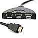 Produktbild UKMOBI HDMI Verteiler - Full HD 1080P HDMI Switch Verteiler 3 Port Umschalter Adapter 3 IN / 1 Out - 3D Ready HDMI Splitter Verteiler für HDTV PC DVD Xbox 360 PS3
