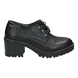 zapatos oxford tacon mujer  Zapatos De Tacón Oxford Nicole Negros Mustang 57526