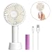 Produktbild Handventilator, RHESHINE Mini USB Ventilator Tragbarer Lüfter Leise Elektrischer Fan mit 2000mAh Aufladbarem Batterie Tischventilator Standventilator 3 Modus Kompatibel mit Laptop Multi Port Steckdose für Zuhause, Büro, Reisen und Draußen (Weiß)