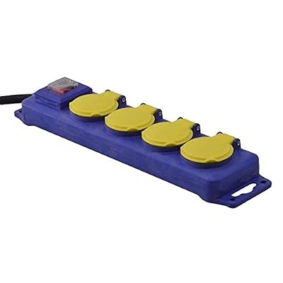 I-Watts I-B4PE07I Bloc de 4 Prises étanche avec interrupteur 3 x 1,5 mm