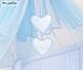 LUXURY CANOPY DRAPE+FREE STANING HOLDER BABY COT BED ROD CANOPIES (Blue)